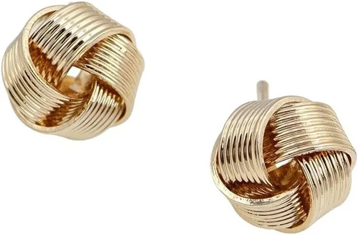 New 2026 Unisex Simple Small Line Stud Earrings For Women Gold Color Winding Button Knot Mini Brushed Stripe Ear Jewelry Findings Her Gift Fashion Trendy Accessories Creative For Women And Men