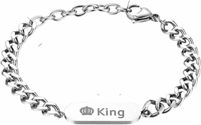 New 2026 Gift Fashion Lovers' Queen Stainless Bracelets Valentine's Day Simple Couple Wish Jewelry Forever Bracelet Trendy Accessories Creative