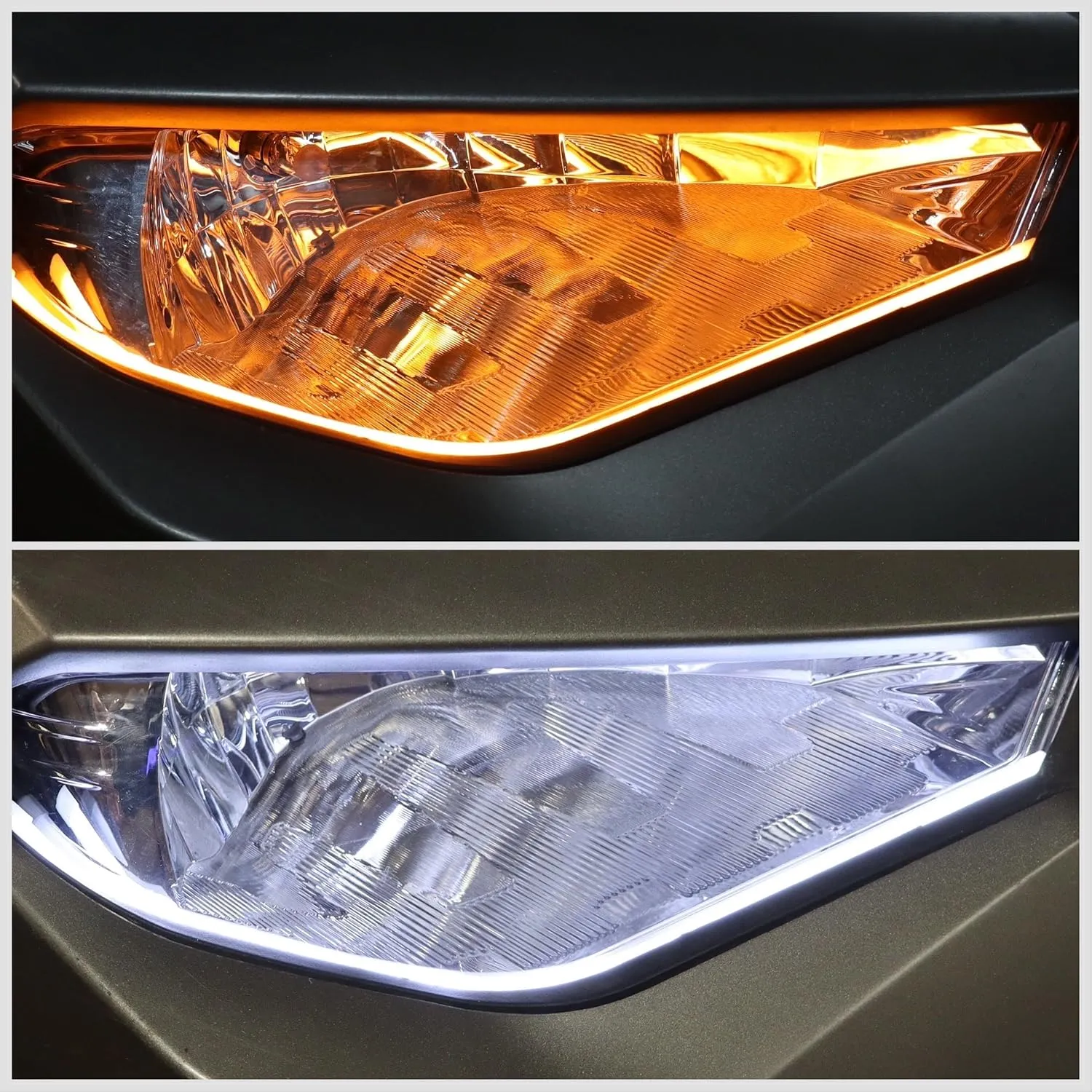 No Hole Plug And Play Turn Signal Kit For 2018  Polaris Ranger 1000, With Front LED Sequential Tube Lights (With Horn, Lever Switch)