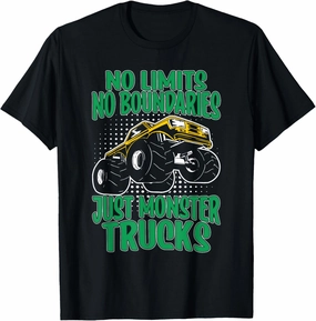 No Limits No Boundaries Just Monster Trucks T-Shirt