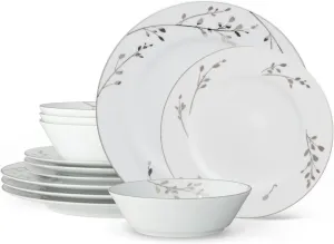 Noritake Birchwood 12-Piece Dinnerware Set, Service for 4