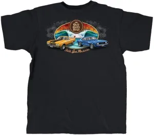 OLD GUYS RULE Men's Graphic T-Shirt, Muscle Cars Funny Novelty Tee for Car Enthusiast, Hot Rod, Racing