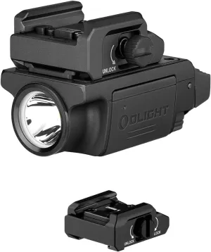 OLIGHT PL-Mini 3 Bundles 43X Mos Rail Mount 600-Lumen Tactical Pistol Light Designed Exclusively and Solely for Railed G43X Mos/48 Mos/43X Rail/48 Rail Handguns, Black