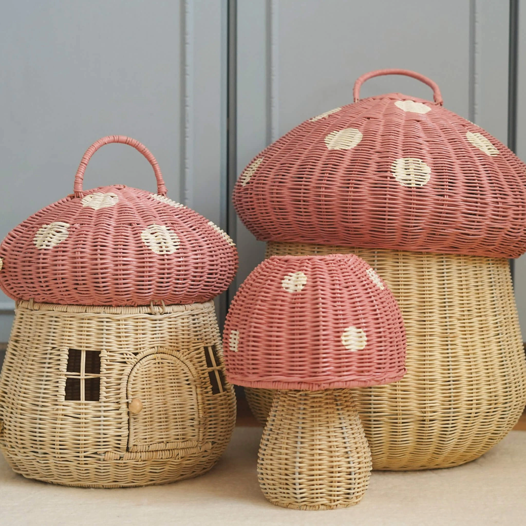 Olli Ella Mushroom Doll's House Basket