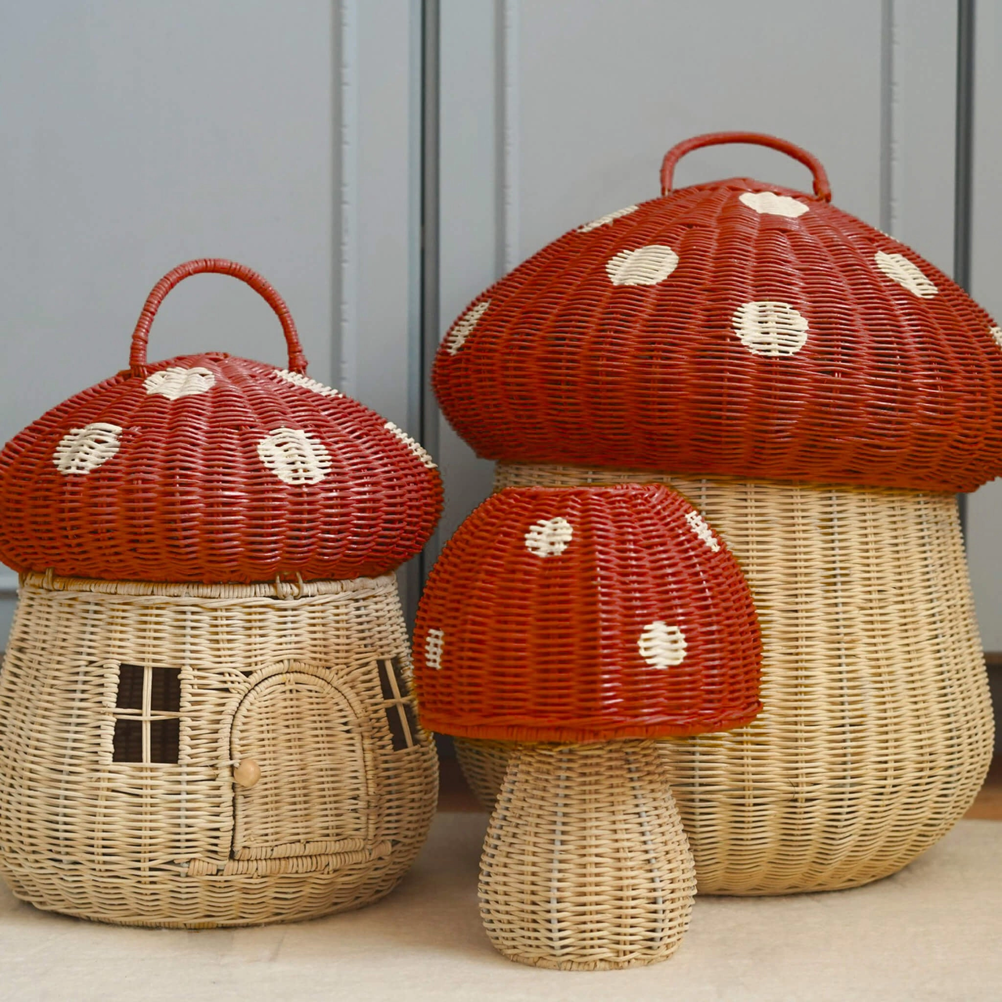 Olli Ella Mushroom Doll's House Basket
