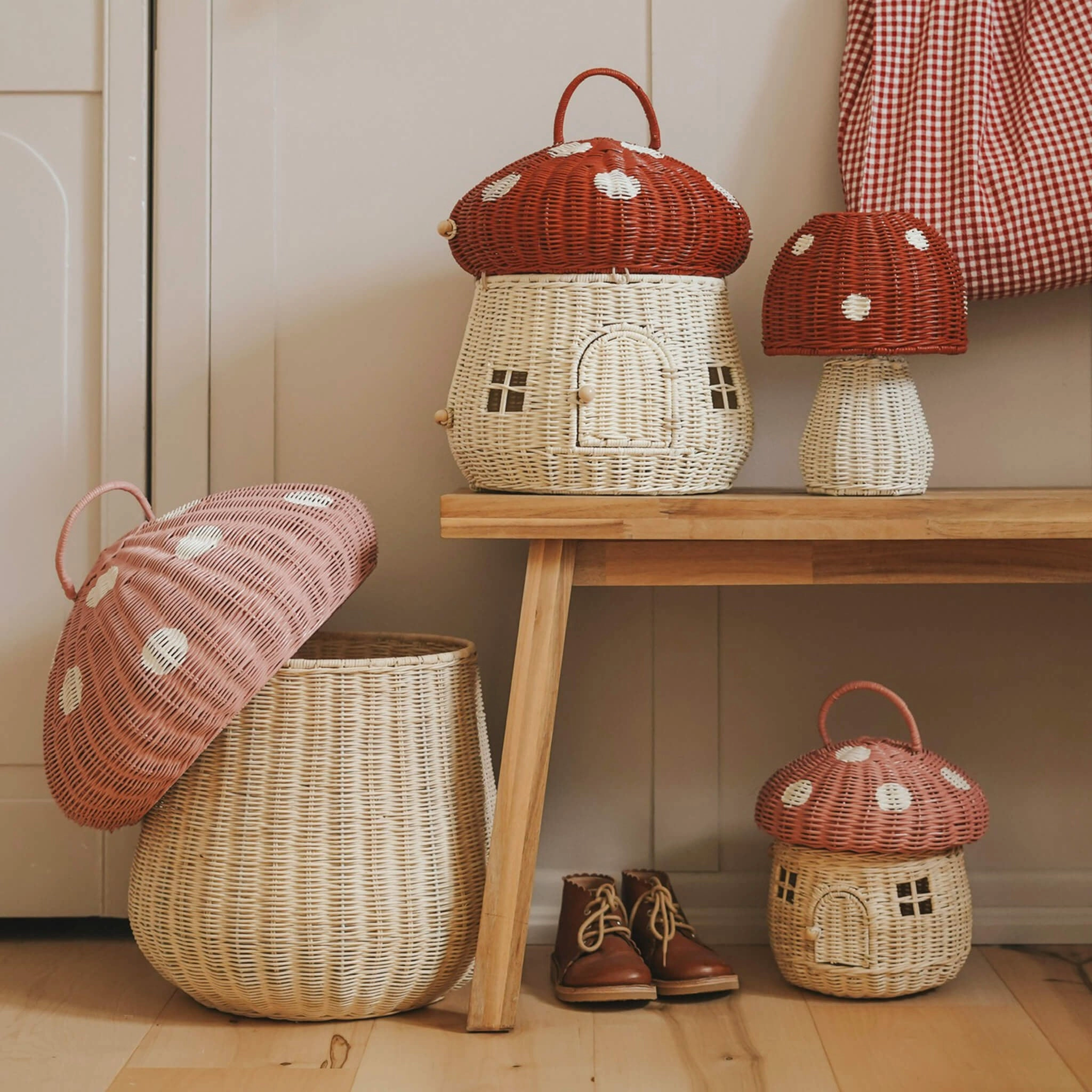 Olli Ella Mushroom Doll's House Basket