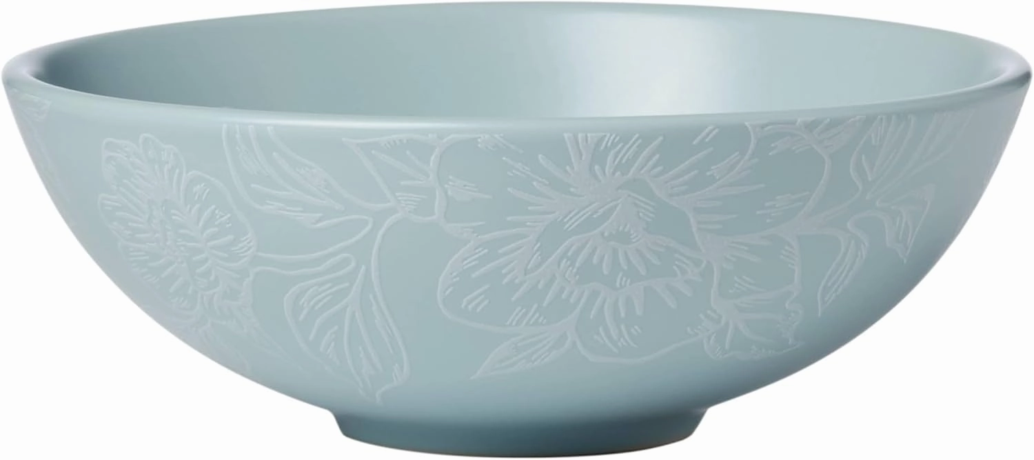 Oneida 897393 Roseto 12-Piece Dinnerware Set, French Blue