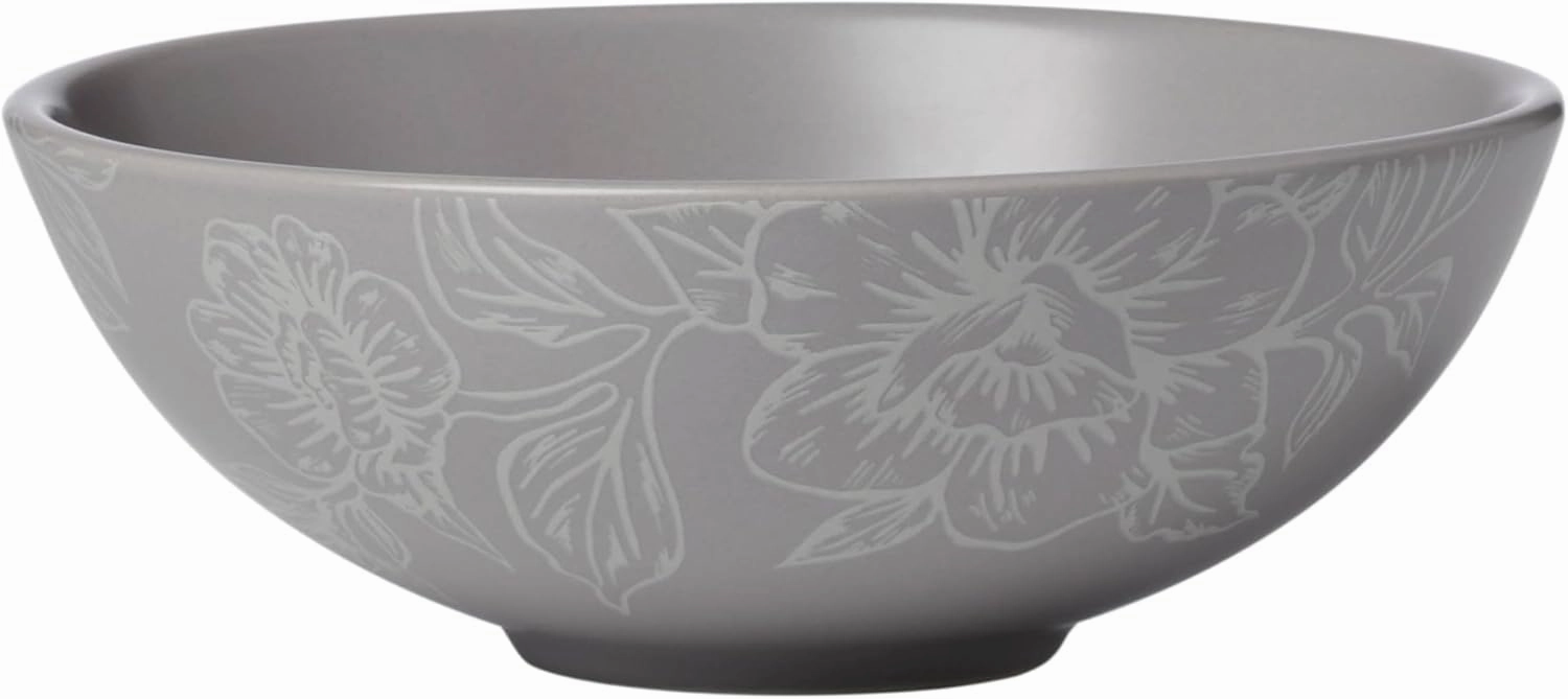 Oneida 897506 Roseto 12-Piece Dinnerware Set, Pumice, Grey
