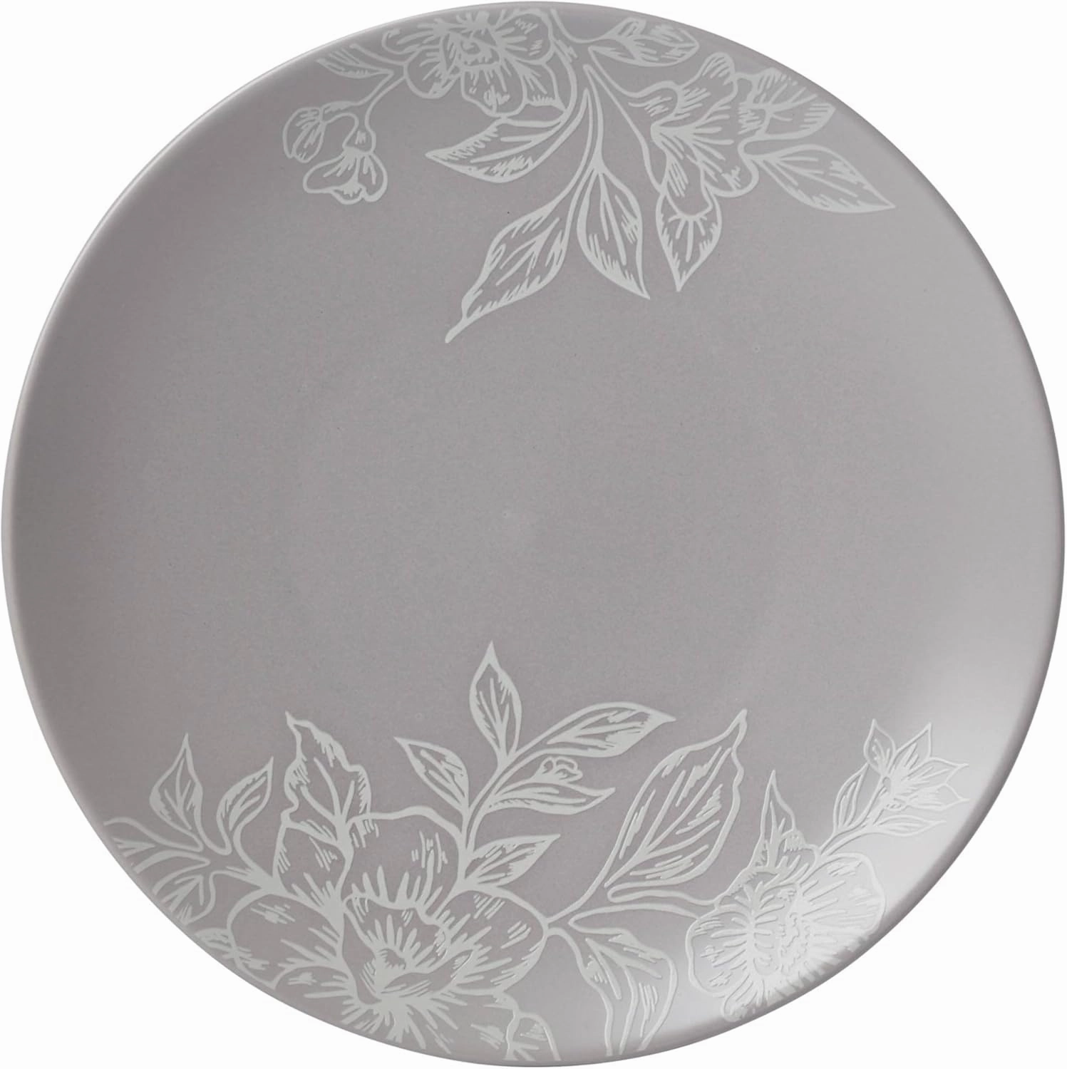 Oneida 897506 Roseto 12-Piece Dinnerware Set, Pumice, Grey