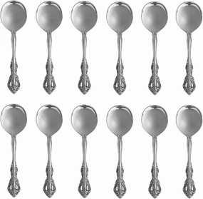 Oneida Michelangelo 18/10 Stainless Steel Round Bowl Soup Spoon (Set of Twelve)