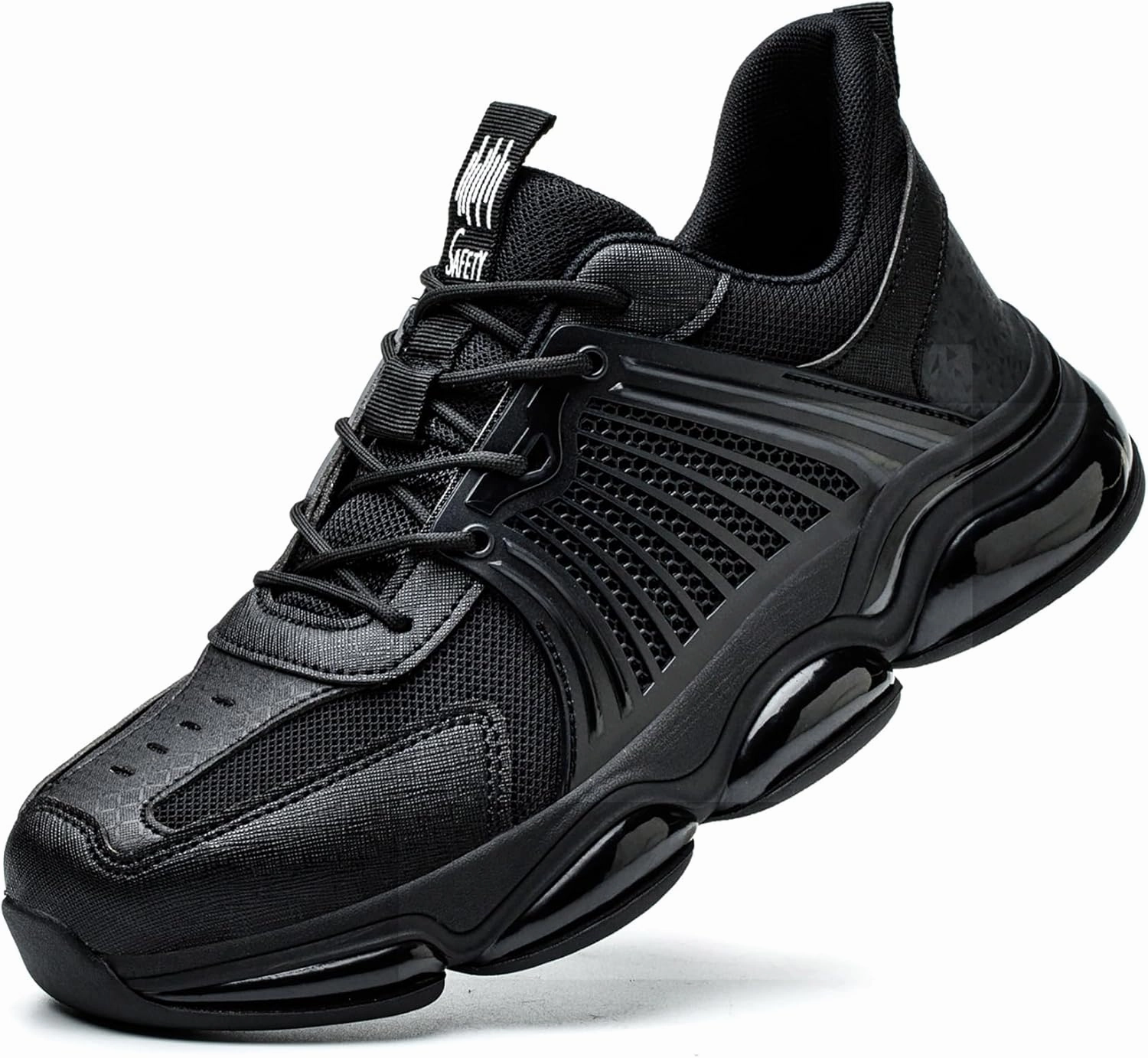 ORISTACO Steel Toe Work Safety Shoes, Breathable Lightweight Non-Slip Cushion