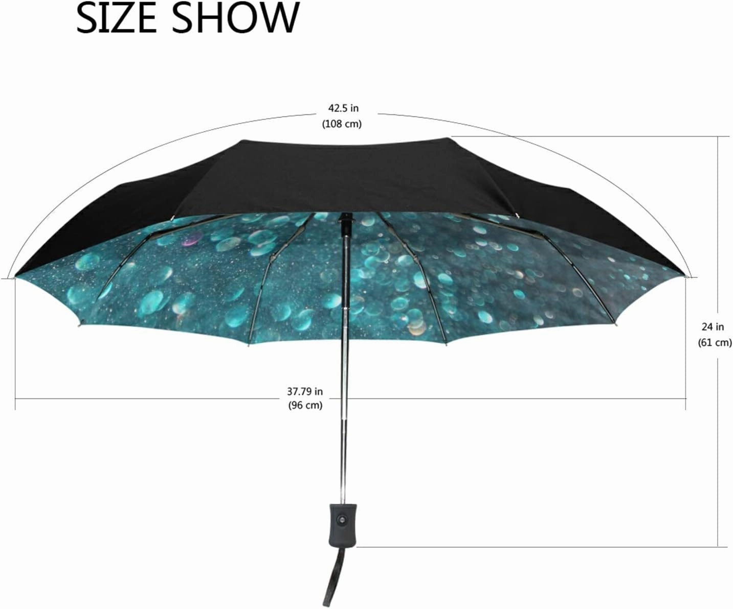 Oyihfvs Automatic Windproof Waterproof Umbrella, Folding Umbrella Reinforced Portable Automatic Compact Anti-UV Sun rain Auto Open/Close