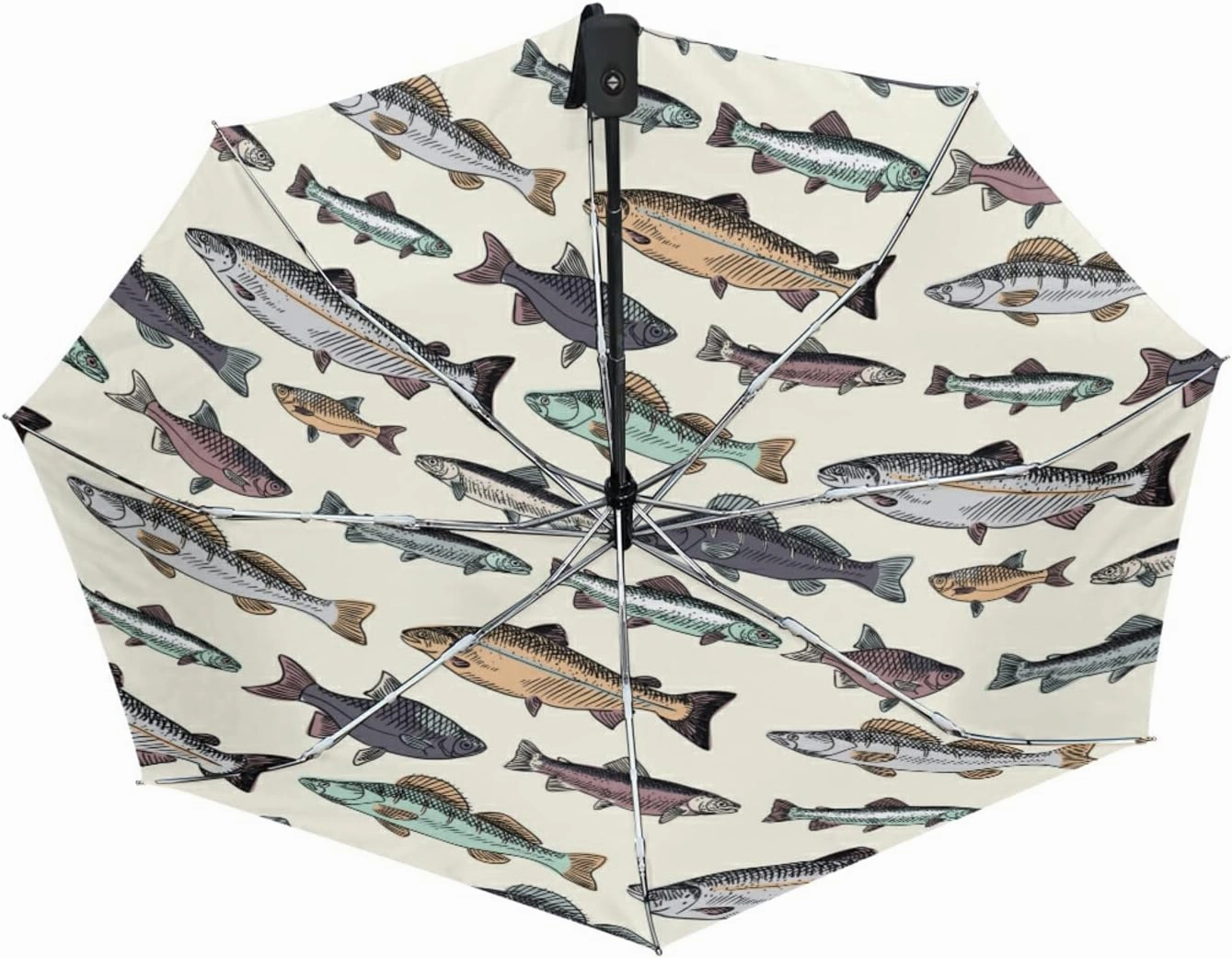 Oyihfvs Automatic Windproof Waterproof Umbrella, Folding Umbrella Reinforced Portable Automatic Compact Anti-UV Sun rain Auto Open/Close
