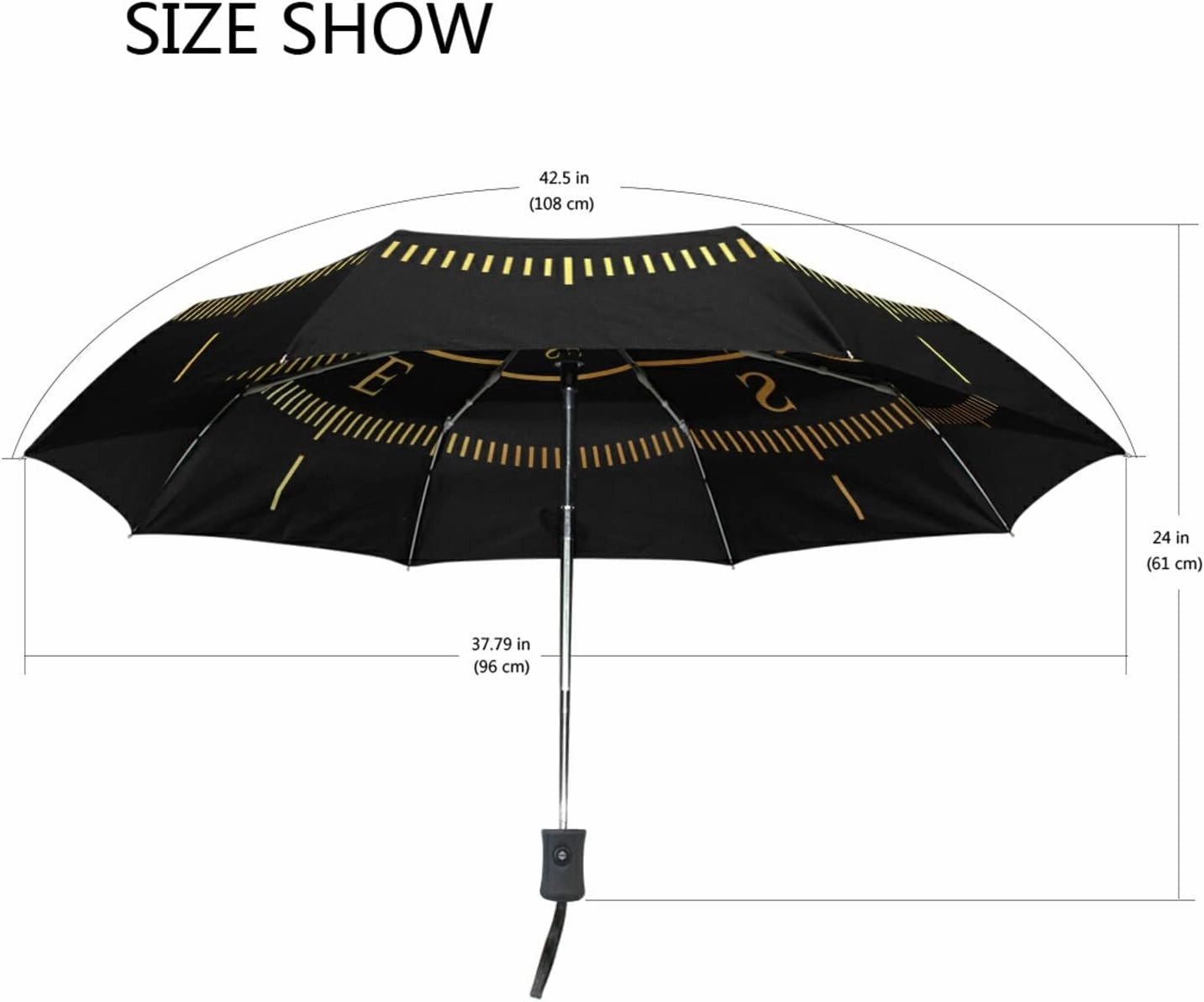 Oyihfvs Automatic Windproof Waterproof Umbrella, Folding Umbrella Reinforced Portable Automatic Compact Anti-UV Sun rain Auto Open/Close