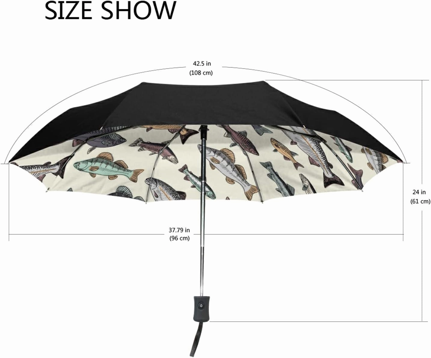Oyihfvs Automatic Windproof Waterproof Umbrella, Folding Umbrella Reinforced Portable Automatic Compact Anti-UV Sun rain Auto Open/Close