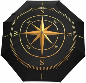 Oyihfvs Automatic Windproof Waterproof Umbrella, Folding Umbrella Reinforced Portable Automatic Compact Anti-UV Sun rain Auto Open/Close
