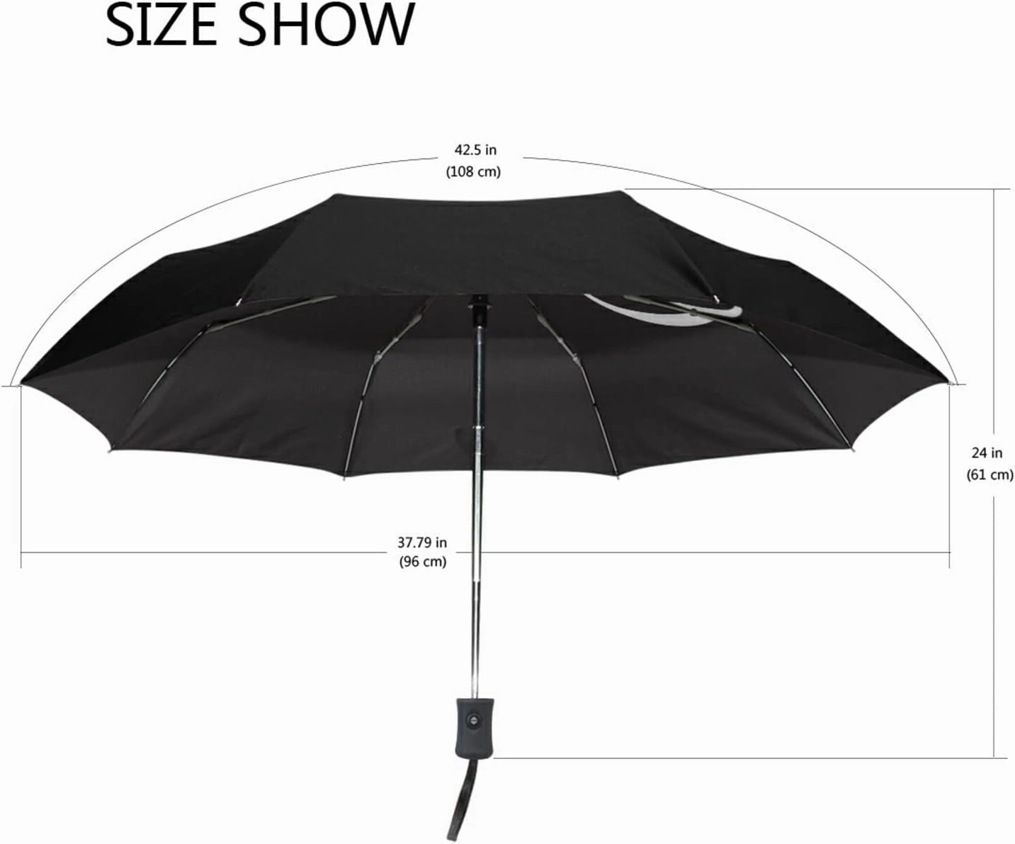 Oyihfvs Automatic Windproof Waterproof Umbrella, Folding Umbrella Reinforced Portable Automatic Compact Anti-UV Sun rain Auto Open/Close