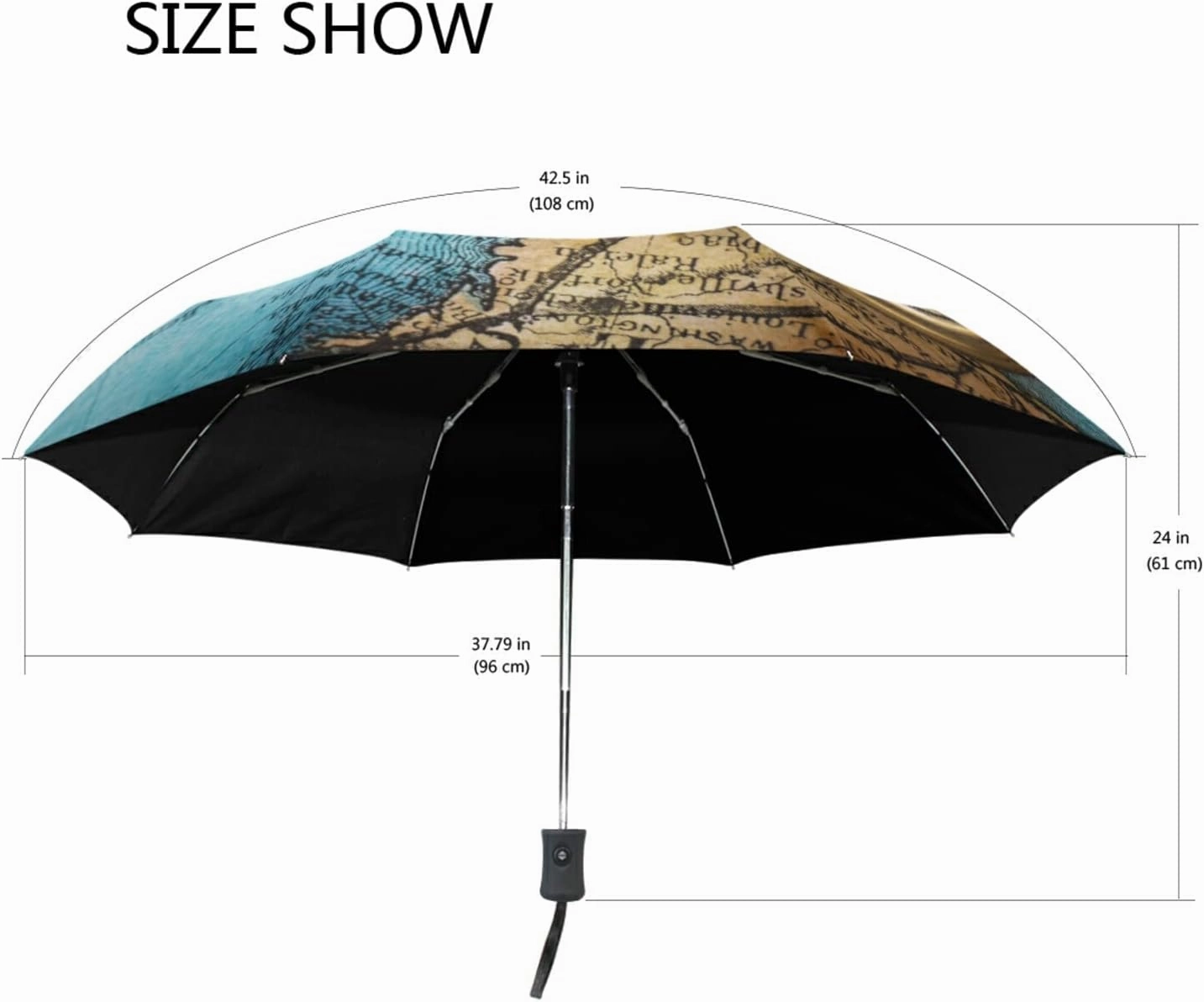 Oyihfvs Automatic Windproof Waterproof Umbrella, Folding Umbrella Reinforced Portable Compact Anti-UV Sun rain Auto Open/Close