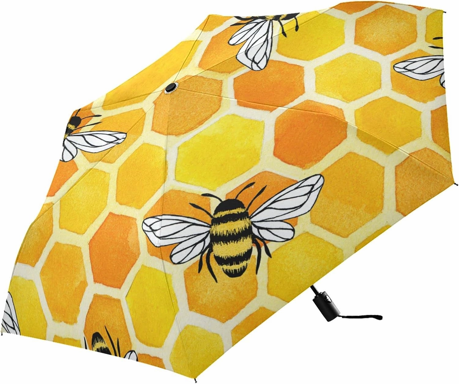 Oyihfvs Automatic Windproof Waterproof Umbrella, Folding Umbrella Reinforced Portable Compact UV Protection Sun rain Auto Open/Close