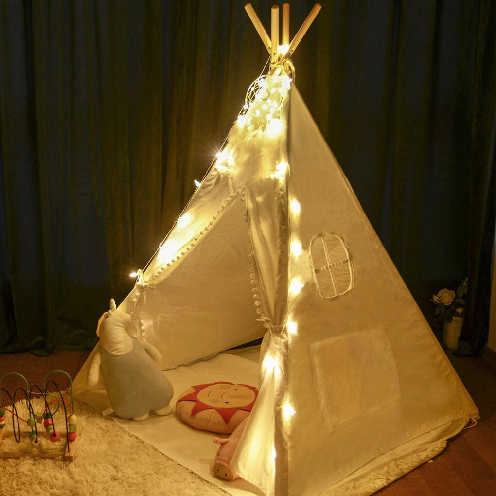 P&P Foldable Teepee Tent   Mat Boho Tent Childrens Wigwam Play Tent for Kids