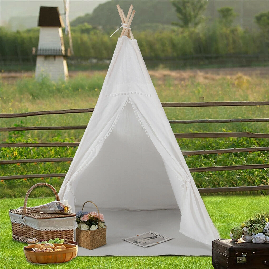 P&P Foldable Teepee Tent   Mat Boho Tent Childrens Wigwam Play Tent for Kids