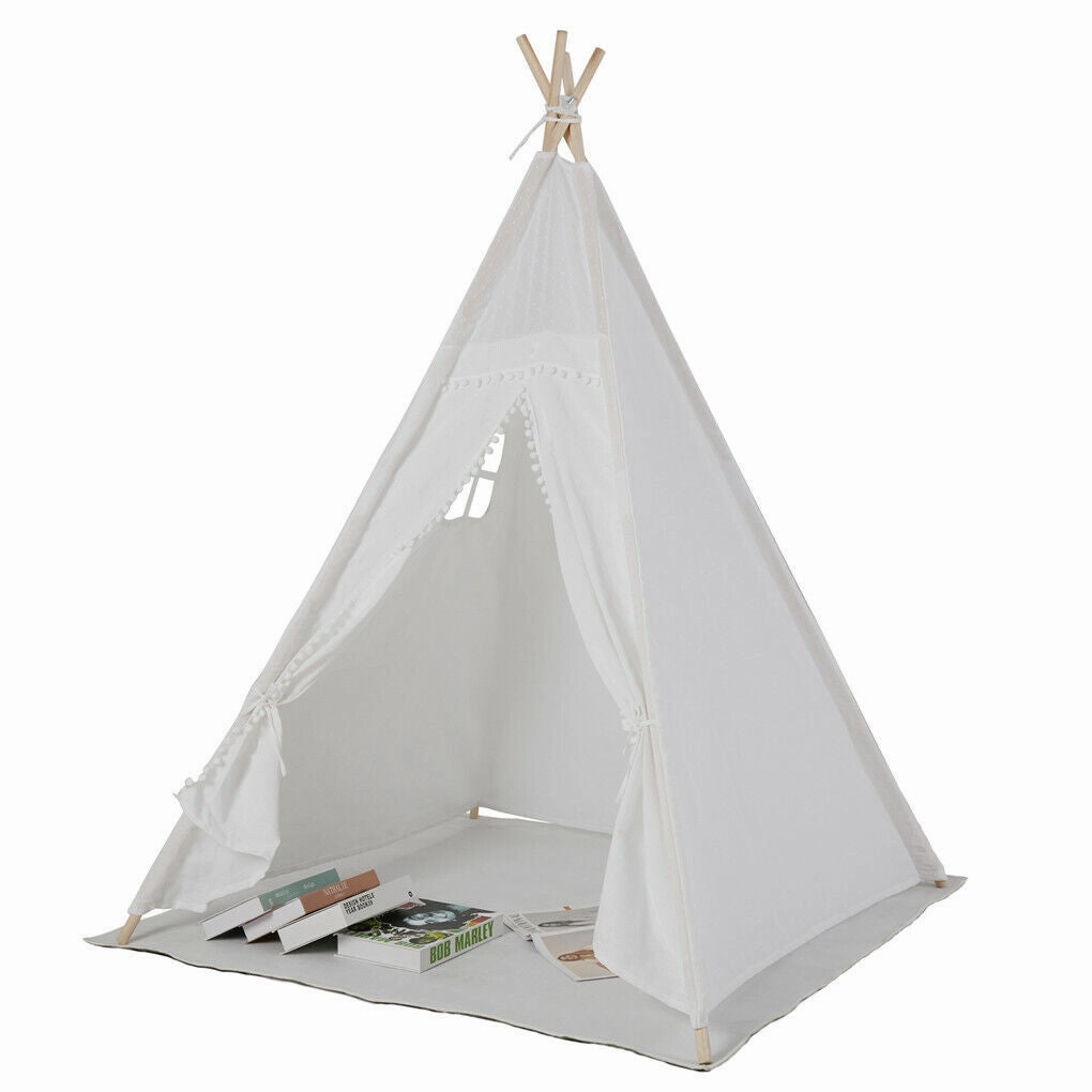 P&P Foldable Teepee Tent   Mat Boho Tent Childrens Wigwam Play Tent for Kids