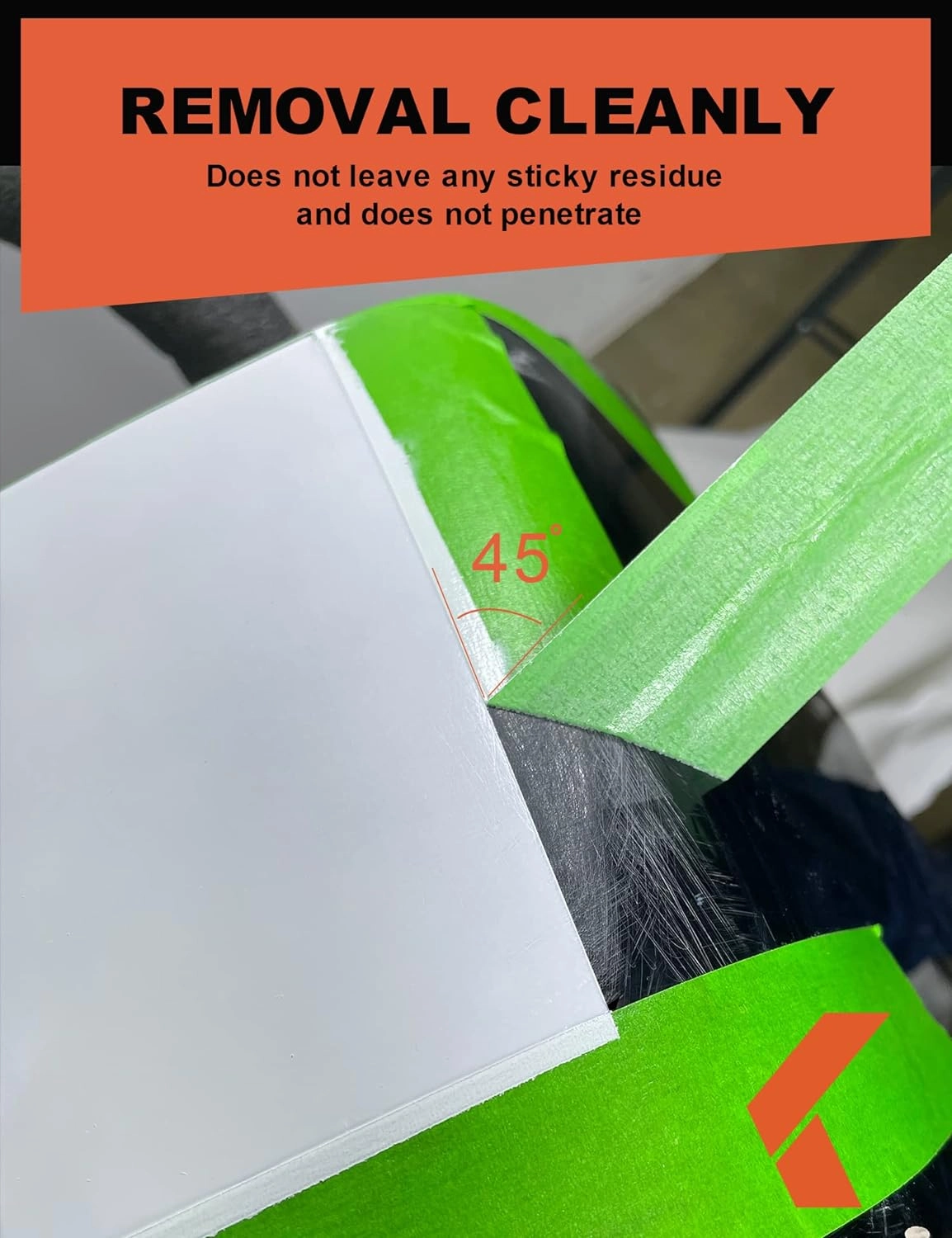 Painters Tape for Car - Green No Residue Automotive Masking Tape - Heat Resistant for Paint Booth, 0.7 Inches x 60 Yards, 6 Rolls
