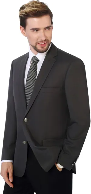 P&L Men's Sport Coat Classic Fit Blazer for Men Lightweight 2 Button Stretch Jacket in Solid & Plaid for Business & Casual