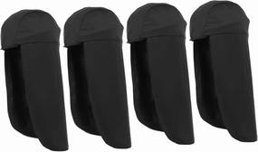 PartyKindom Pcs Long Tail Wrap Hat Cycling Caps Sunshade Neck Shade for Hard Hat Uv Protection Breathable for Outdoor Activities Black