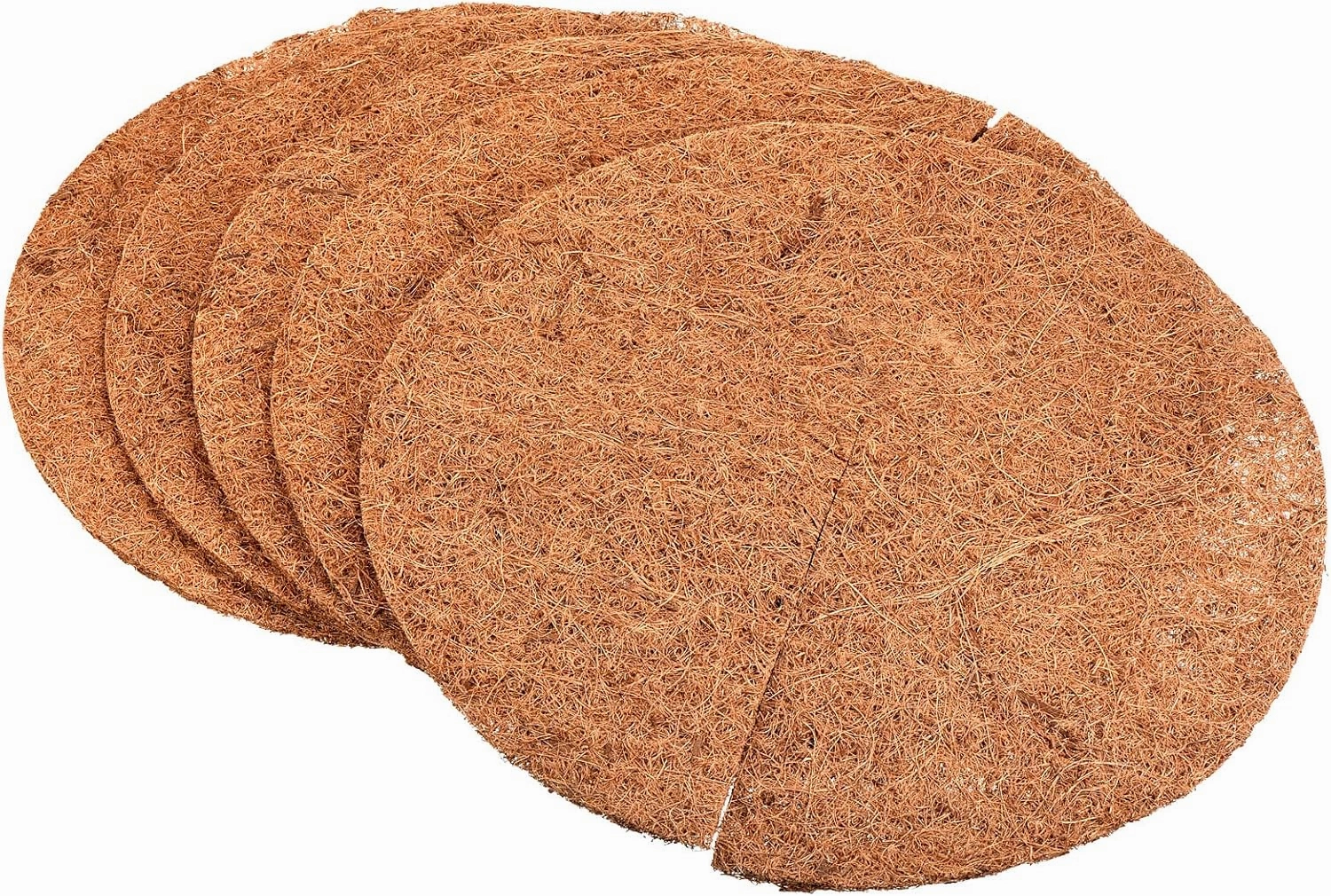 PATIKIL Coconut Fiber Mulch Ring Mat 16 Inch, 5 Pack Y Coco Coir Tree Protector Root Soil Cover for Indoor Outdoor Potted Plants