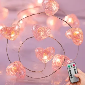 Pink Heart Fairy Lights