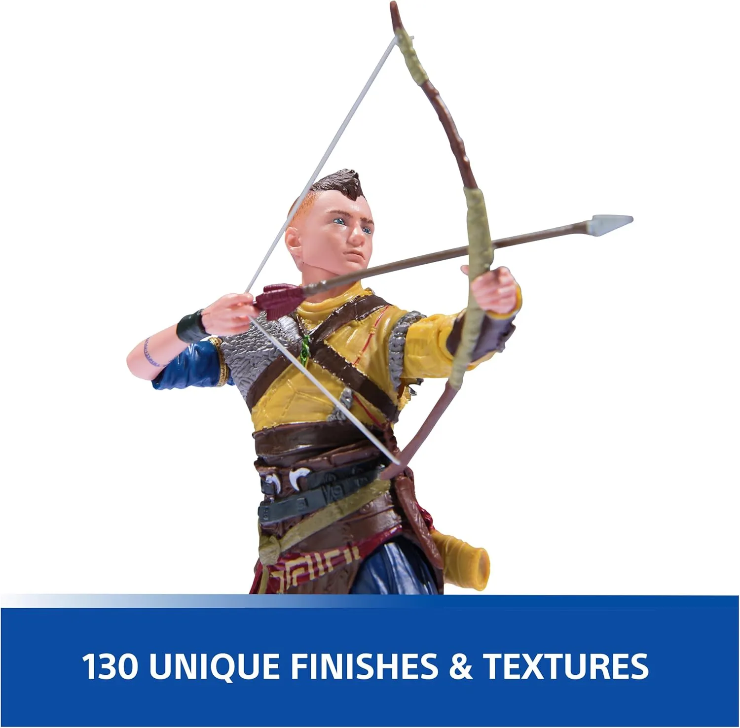 PlayStation God of War Ragnarok, 6” Atreus Action Figure with 4 Accessories, The Shapes Collection, for PS5 Fans & Collectors Ages 17 
