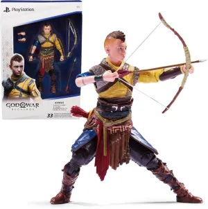 PlayStation God of War Ragnarok, 6” Atreus Action Figure with 4 Accessories, The Shapes Collection, for PS5 Fans & Collectors Ages 17 