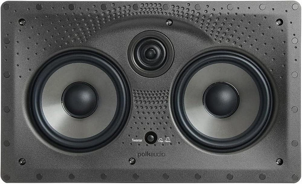 Polk Audio Vanishing Series 255c-LS in-Wall Center Channel Loudspeaker,Dual 5.25" Dynamic Balance Drivers & 1" Ring-Radiator Tweeter,Polk PowerPort Technology,Rotating Cam System for Easy Installation