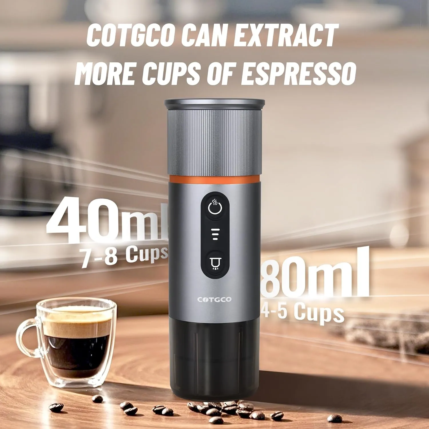 Portable Espresso Coffee Maker: 12V Mini Electric Travel Expresso Machine - Automatic Compatible with NS Capsule Machines - for Car Hiking Camping