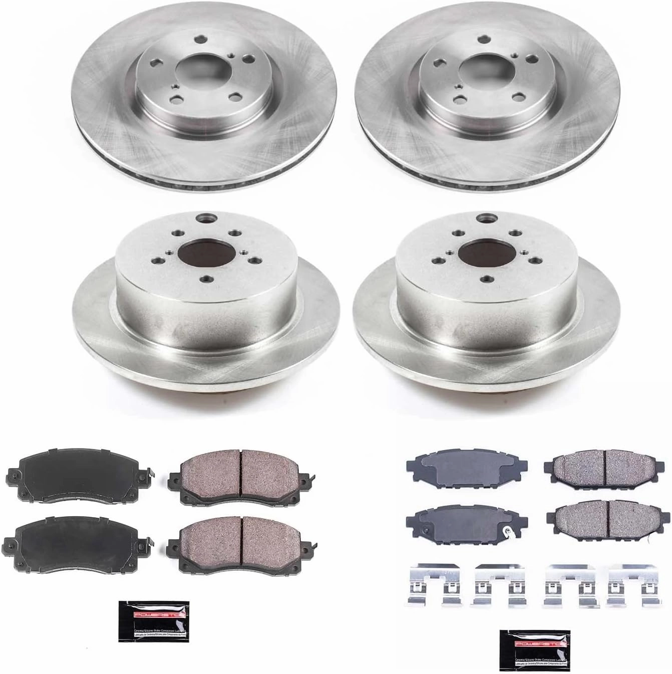 Power Stop Brake Kit For 2017 2018 2019 2020 2021 2022 Subaru Impreza [Models with 277mm Front Discs] Front and Rear Autospecialty Replacement OE Brake Rotors & Ceramic Brake Pads KOE7926