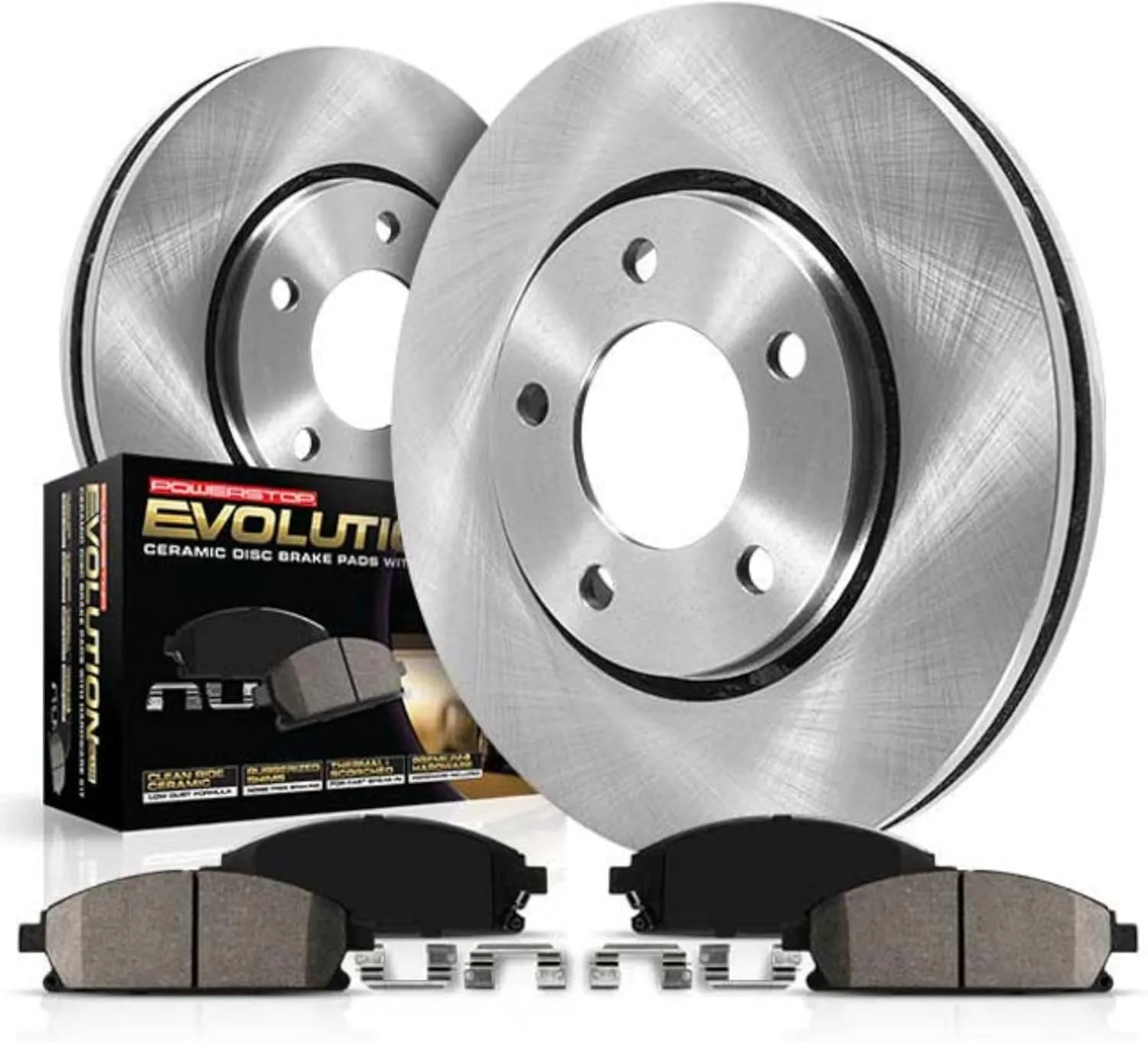 POWERSTOP KOE2427 Autospecialty Rear Replacement Brake Kit-OE Brake Rotors & Ceramic Brake Pads For Infiniti FX350 FX450 M37 M56 Q50 Q60 Q70 QX70 Murano Pathfinder Quest [Model Specific]