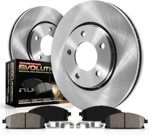 POWERSTOP KOE2427 Autospecialty Rear Replacement Brake Kit-OE Brake Rotors & Ceramic Brake Pads For Infiniti FX350 FX450 M37 M56 Q50 Q60 Q70 QX70 Murano Pathfinder Quest [Model Specific]