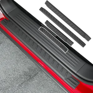 powoq Door Sill Protector Compatible with 2022-2025 Nissan Pathfinder Car Door Sill Guard TPE 4Pcs Car Threshold Protector Replacement for 2022 2023 2024 2025 Nissan Pathfinder Accessories
