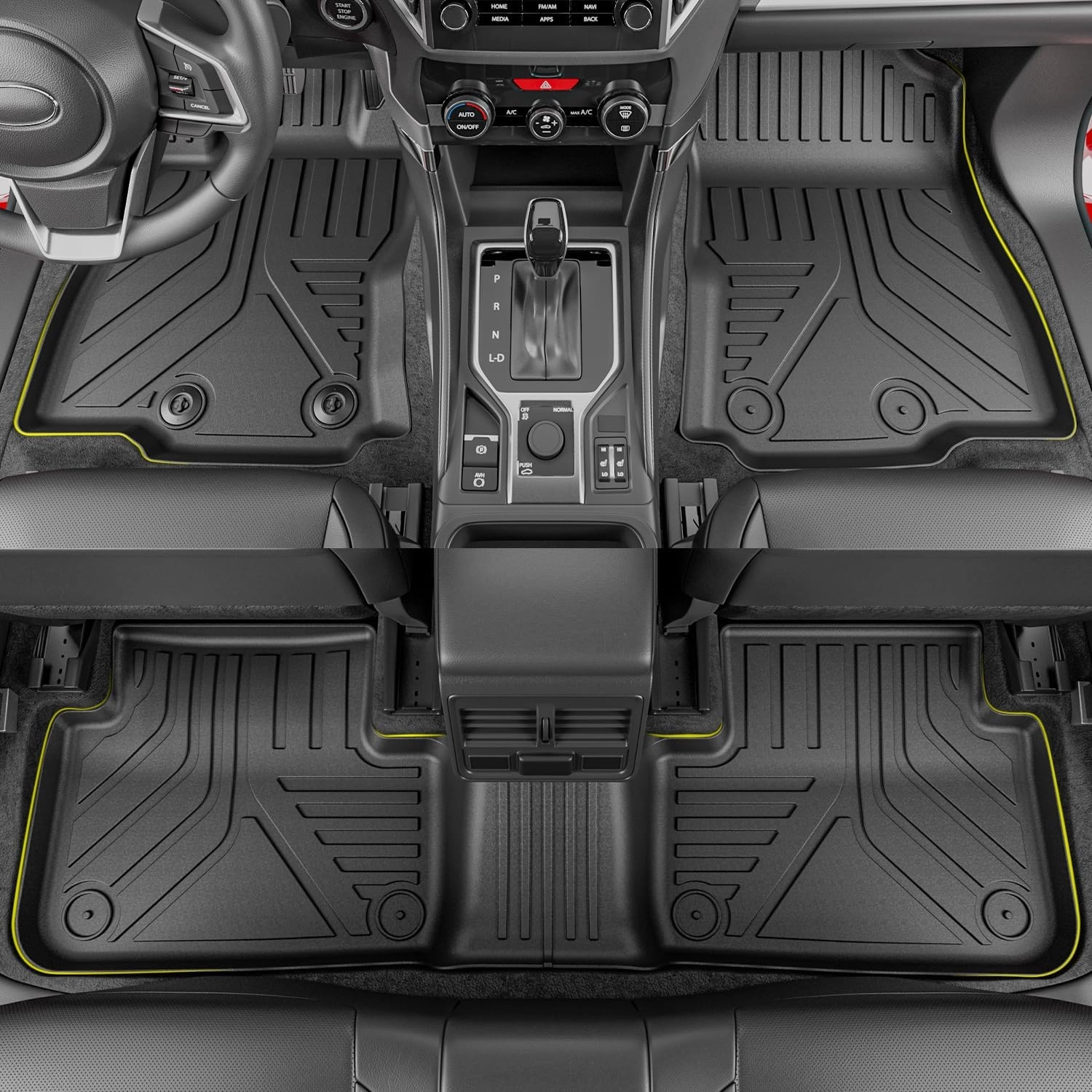 powoq Floor Mat Compatible with 2025 Subaru Forester Cargo Mat NO Hybrid TPE Cargo Liner Floor Liner Back Seat Protector Replacement for 2025 Subaru Forester Accessories