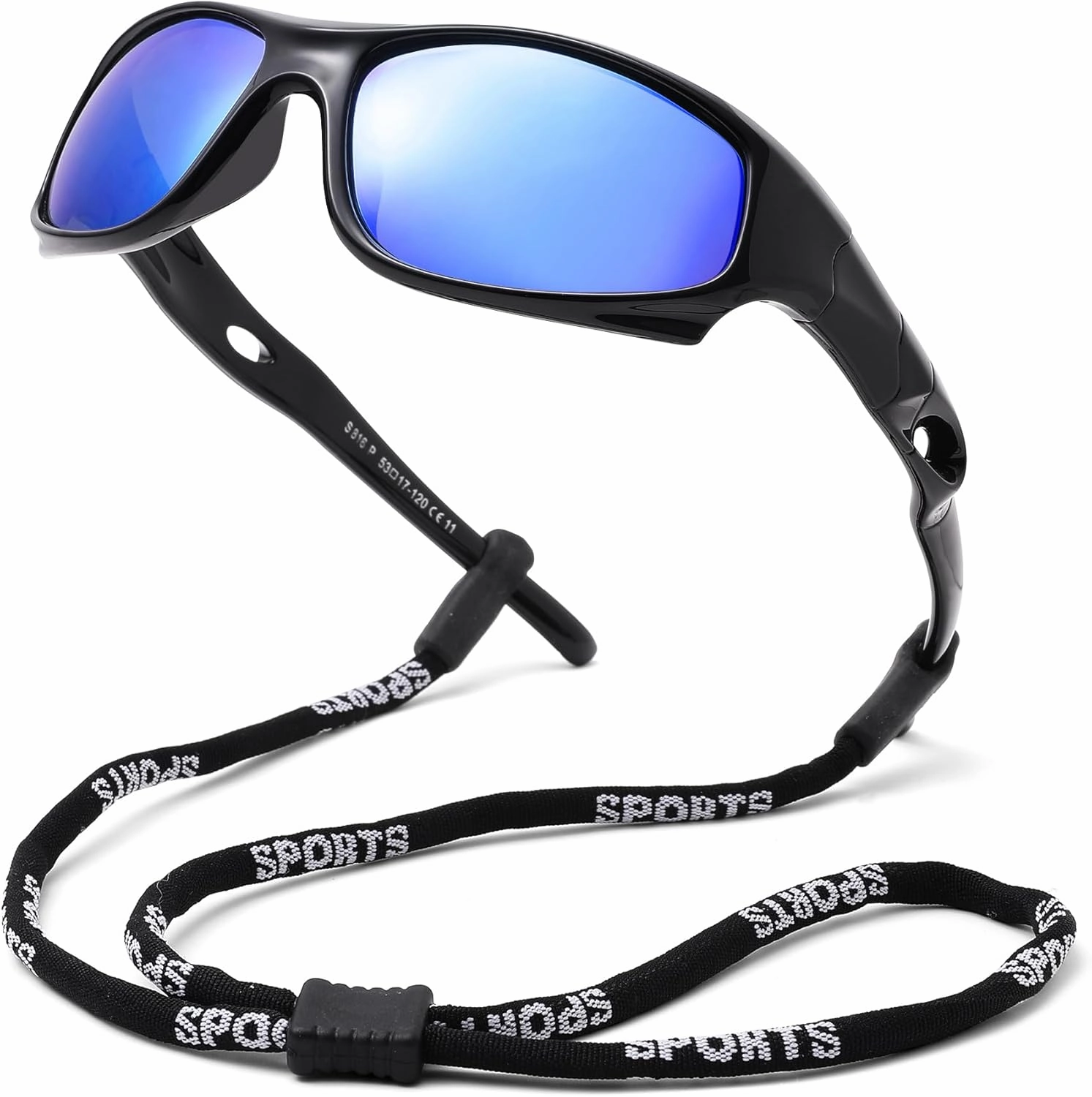 Pro Acme Kids Sunglasses for Boys Girls, Polarized Sports Youth Sunglasses with Strap for Kids Ages 3-12