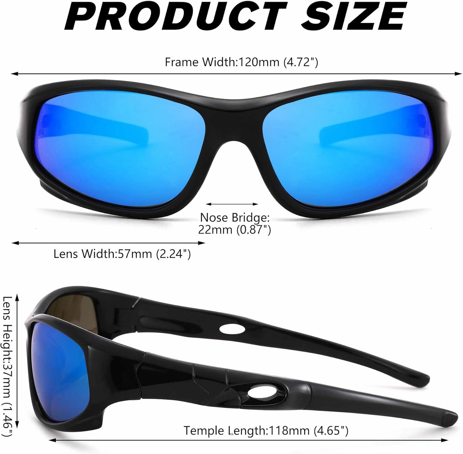Pro Acme Kids Sunglasses for Boys Girls, Polarized Sports Youth Sunglasses with Strap for Kids Ages 3-12