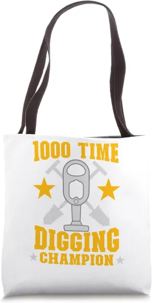 Pull Tab Trophy Champion Humor Metal Detecting Tote Bag