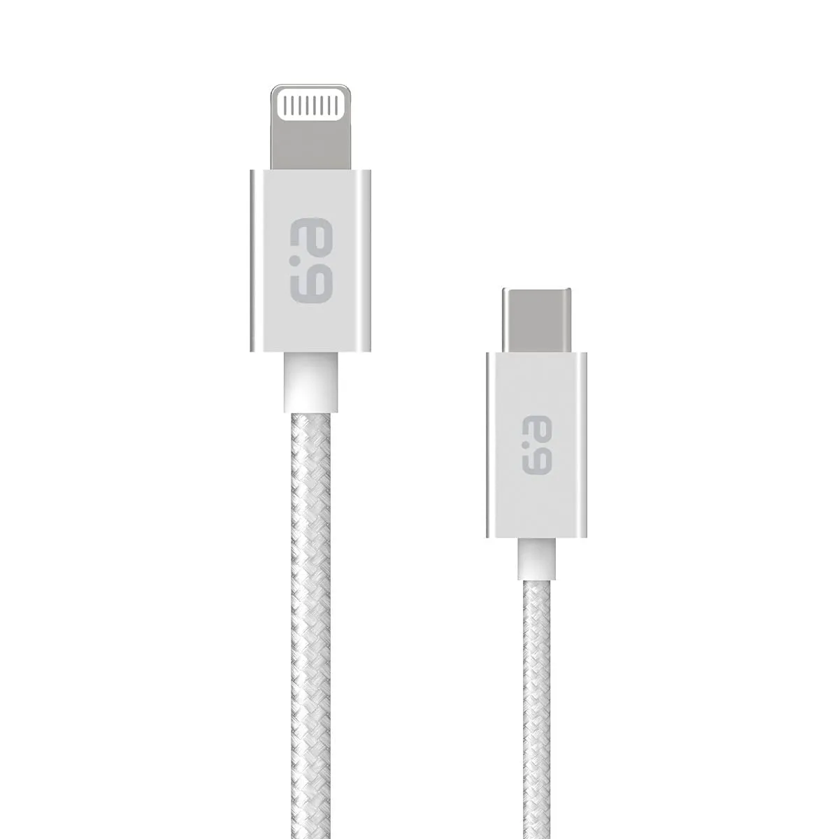 PureGear Braided USB C to Lightning Cable, Apple MFi Certified Charging Data Sync Cable Support Power Delivery & Type C Chargers for iPhone 14,14 Pro, 14 Pro Max,12,11,Xs,XR,X,SE,iPad, White (6 FT)