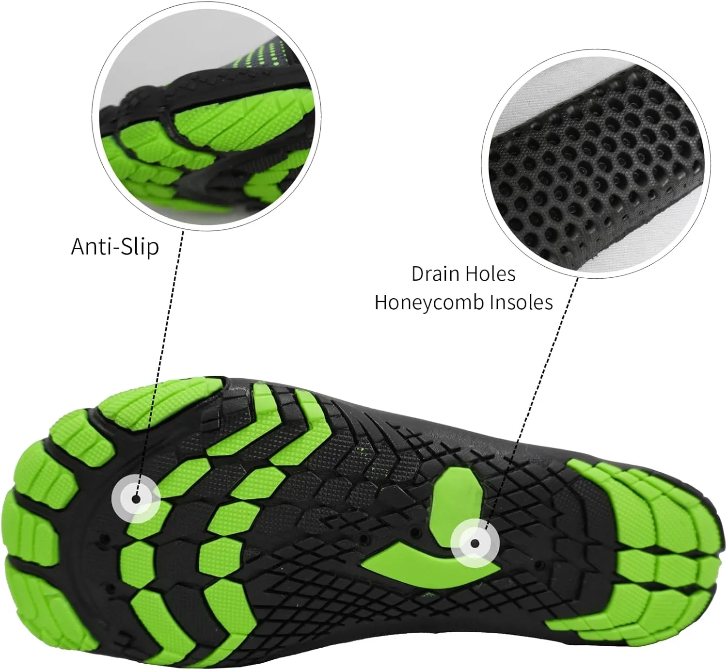 Queday Water Shoes for Women Men Quick Dry Barefoot Shoes Athletic Lightweight Sports Aqua Socks Outdoor Swim Fishing Hiking Diving Surf Walking Kayaking