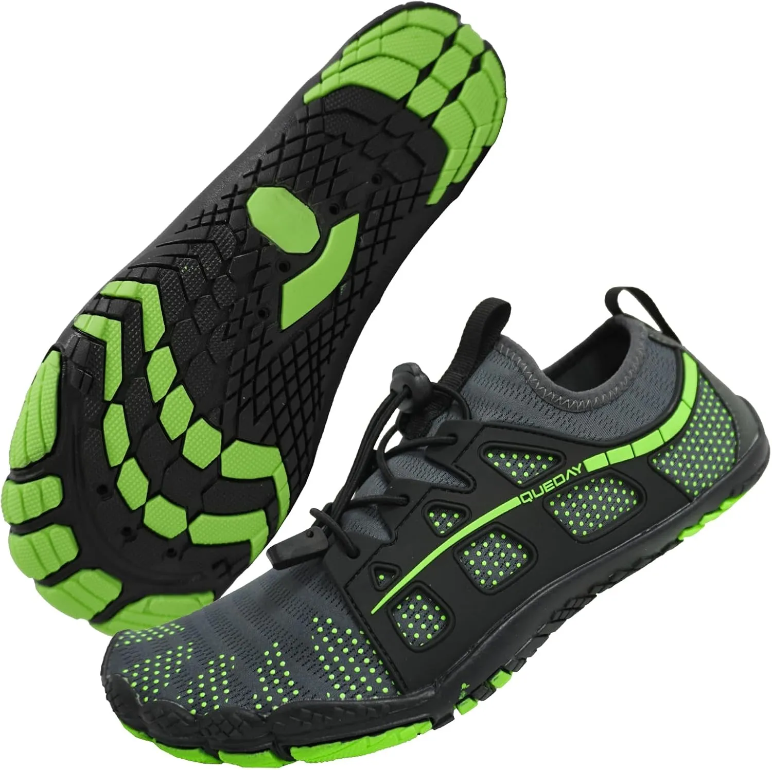 Queday Water Shoes for Women Men Quick Dry Barefoot Shoes Athletic Lightweight Sports Aqua Socks Outdoor Swim Fishing Hiking Diving Surf Walking Kayaking