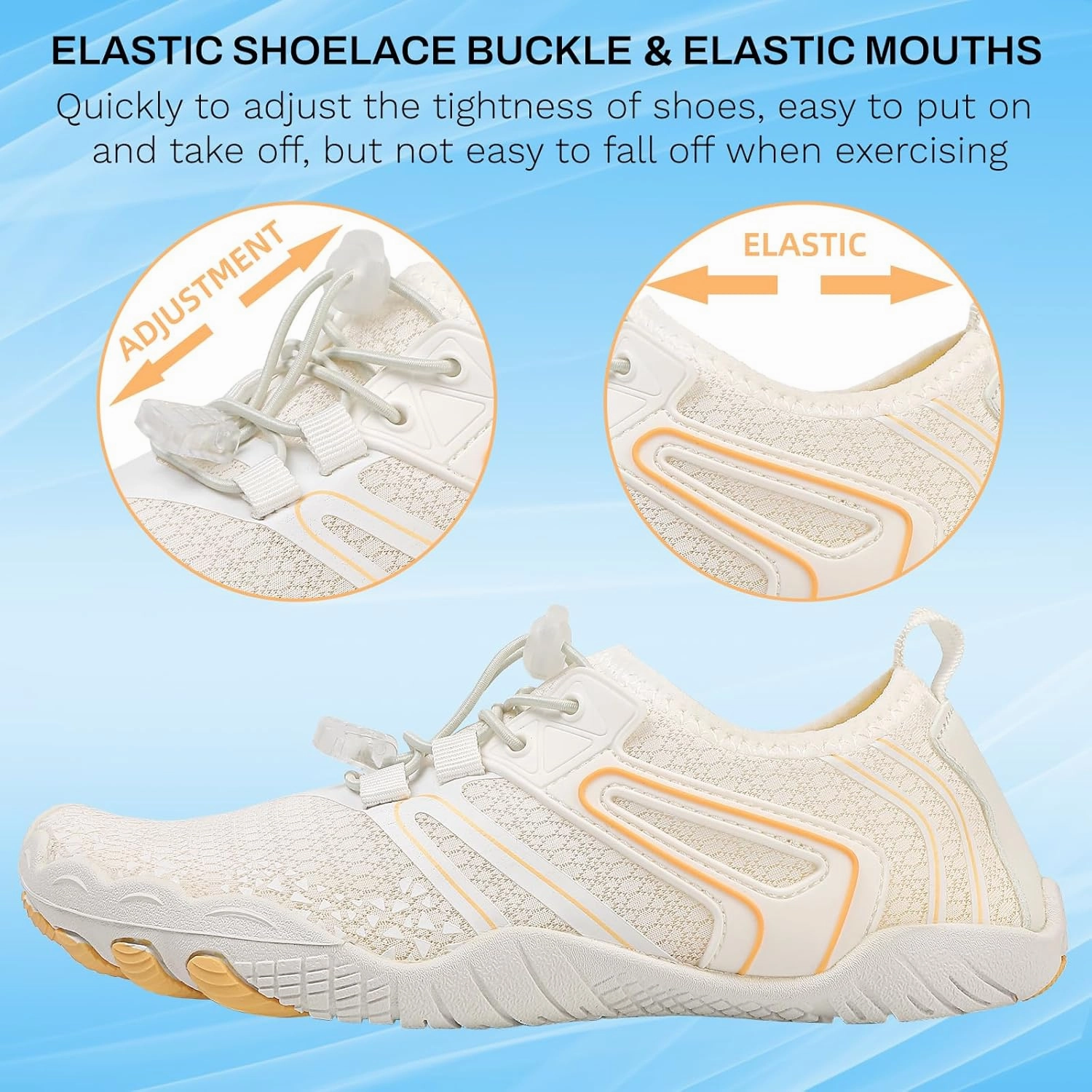 Quick Dry Water Shoes - Barefoot Swim Shoes for Women & Men, Non-Slip Aqua Shoes for Beach, River, Pool & Hiking