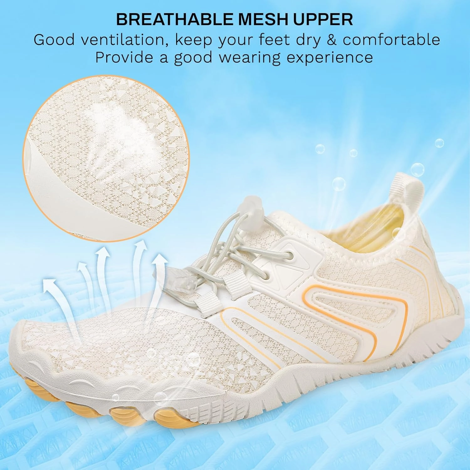 Quick Dry Water Shoes - Barefoot Swim Shoes for Women & Men, Non-Slip Aqua Shoes for Beach, River, Pool & Hiking
