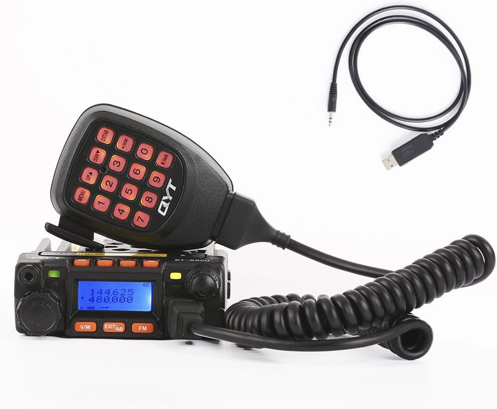 QYT KT-8900 20W Dual Band 2m/70cm Mobile Radios Car Transceiver with Cable