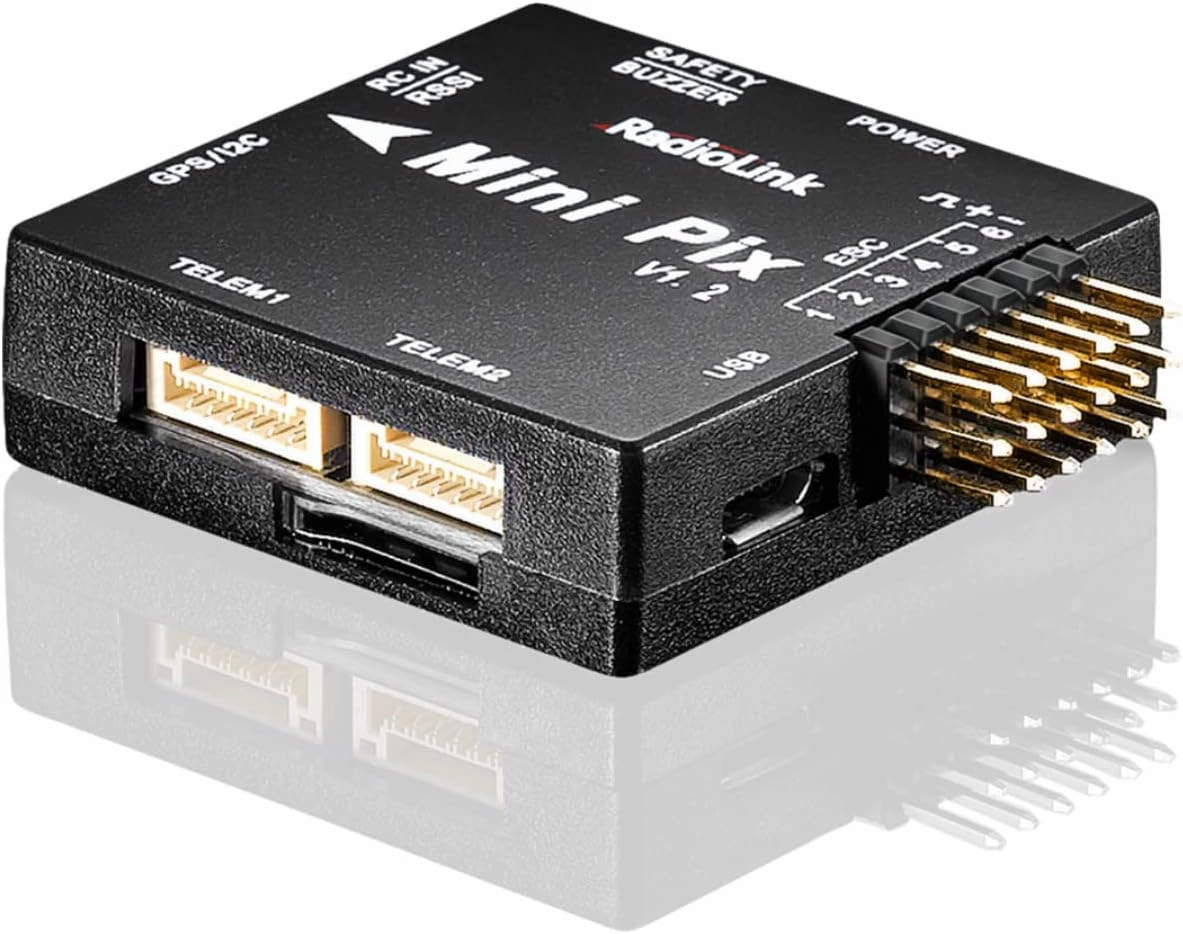 Radiolink Mini Pix APM Flight Controller V1.2 FC for 3-6 Axis FPV Drone/Helicopter/Aircraft/Quad/Car/Boat, Vibration Damping by Software Mini Size Automation Tested FC